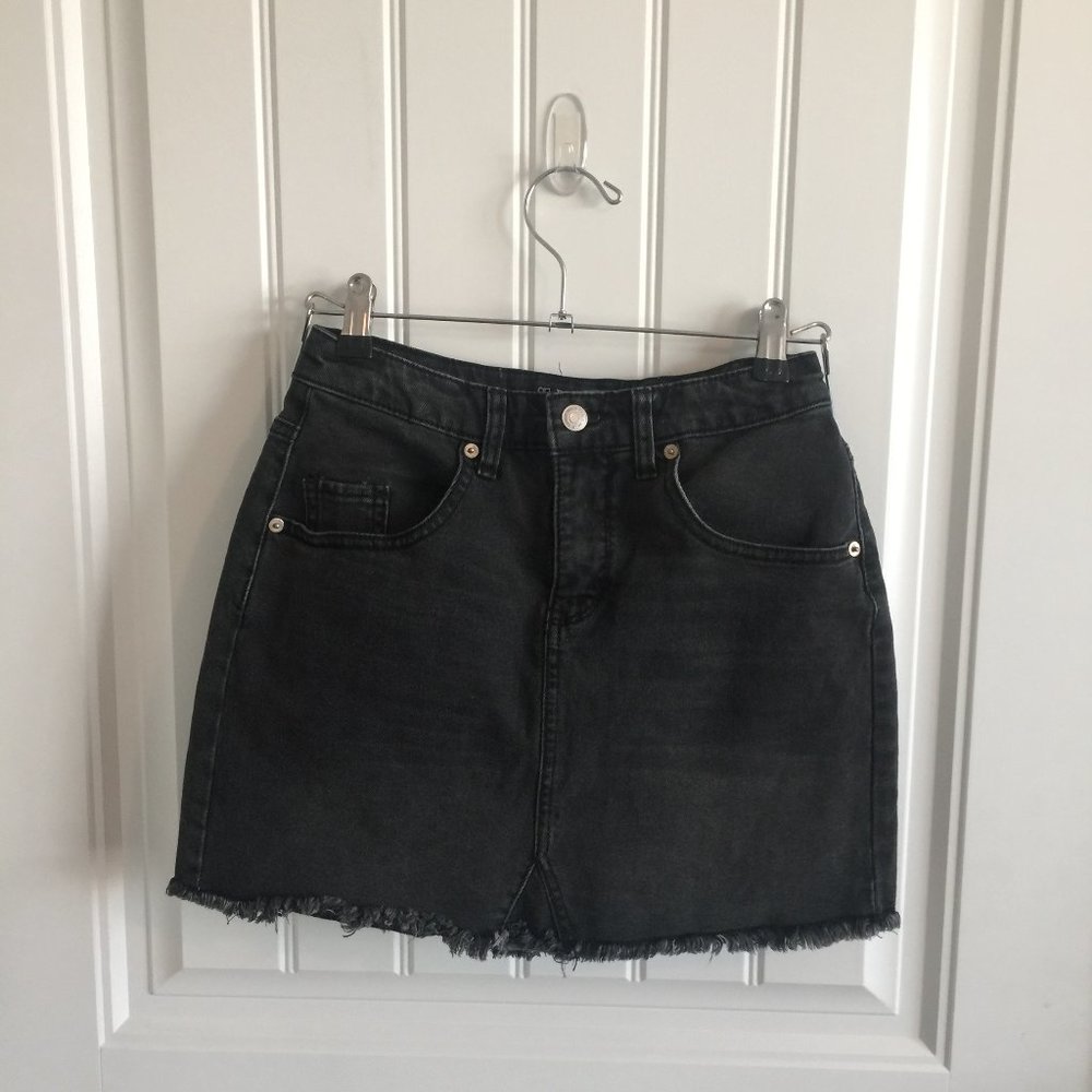 wild fable distressed black mini skirt